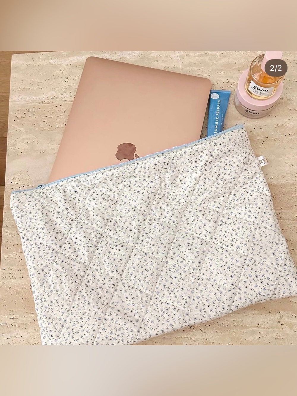 Ayjay The Label Custom Laptop Sleeve Case Floral Gingham